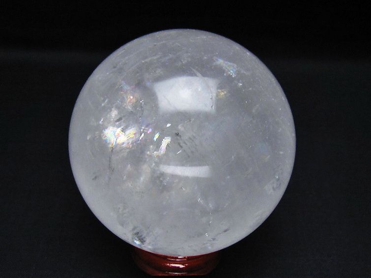 虹入り カルサイト 丸玉 74mm [t758-2324] 3枚目