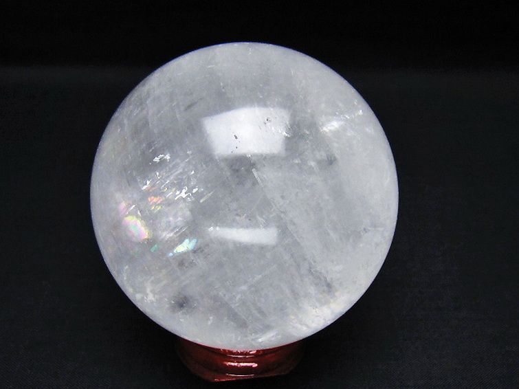 虹入り カルサイト 丸玉 71mm [t758-2326] 3枚目