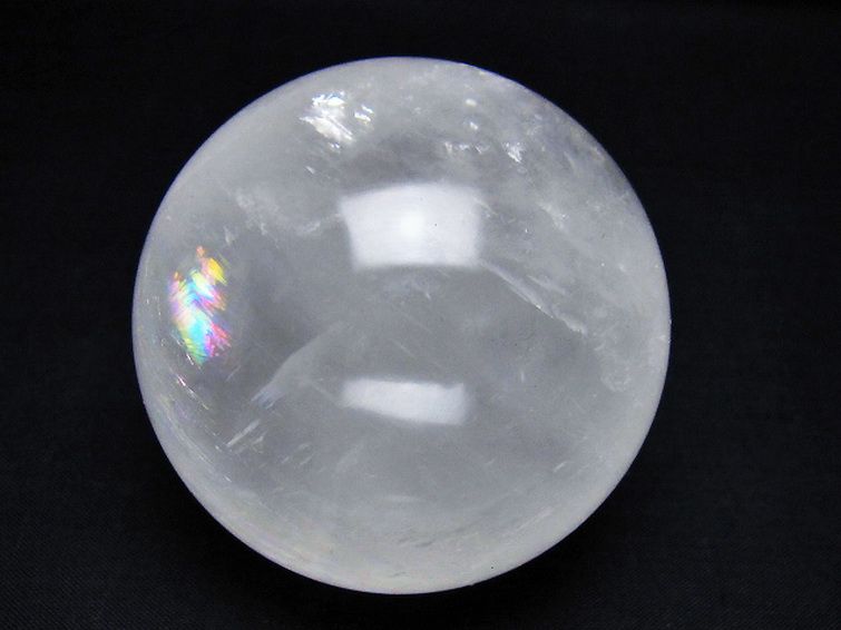 虹入り カルサイト 丸玉 70mm [t758-2338] 1枚目