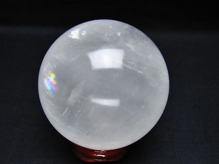 虹入り カルサイト 丸玉 70mm [t758-2338] 3枚目