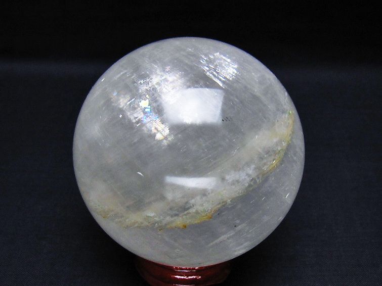 虹入り カルサイト 丸玉 70mm [t758-2339] 3枚目