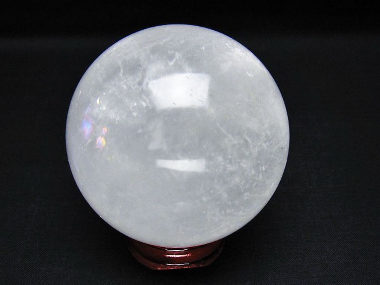 虹入り カルサイト 丸玉 69mm [t758-2342] 3枚目
