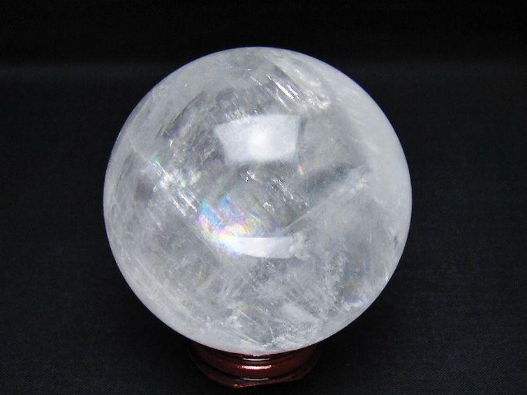 虹入り カルサイト 丸玉 69mm [t758-2359] 3枚目