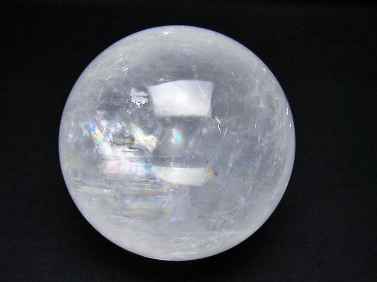 虹入り カルサイト 丸玉 70mm [t758-2362] 1枚目