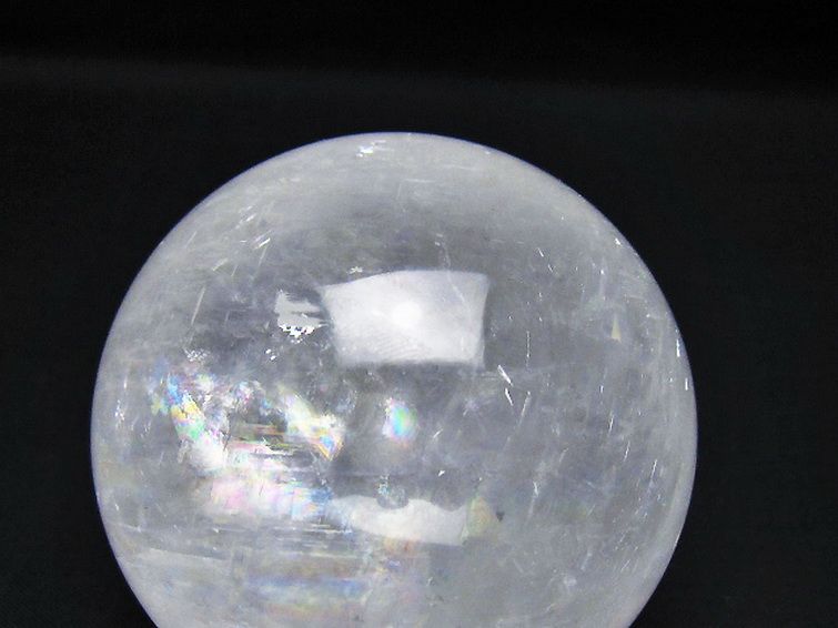虹入り カルサイト 丸玉 70mm [t758-2362] 2枚目