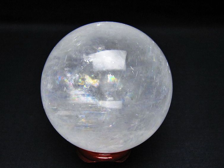 虹入り カルサイト 丸玉 70mm [t758-2362] 3枚目