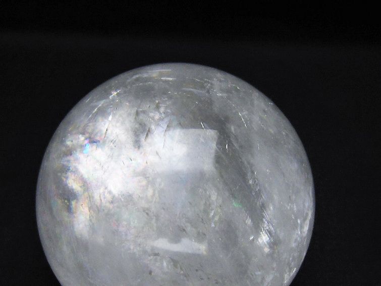虹入り カルサイト 丸玉 70mm [t758-2365] 2枚目
