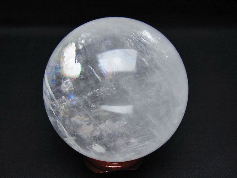 虹入り カルサイト 丸玉 71mm [t758-2369] 3枚目
