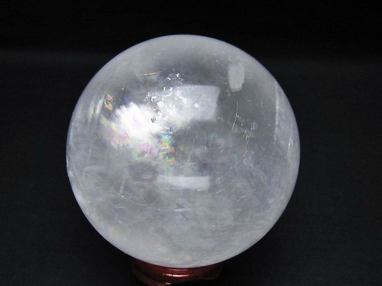 虹入り カルサイト 丸玉 72mm [t758-2372] 3枚目