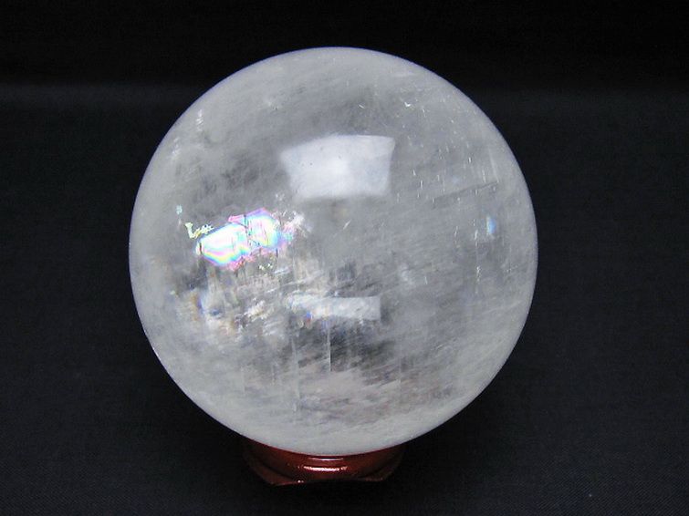 虹入り カルサイト 丸玉 73mm [t758-2375] 3枚目
