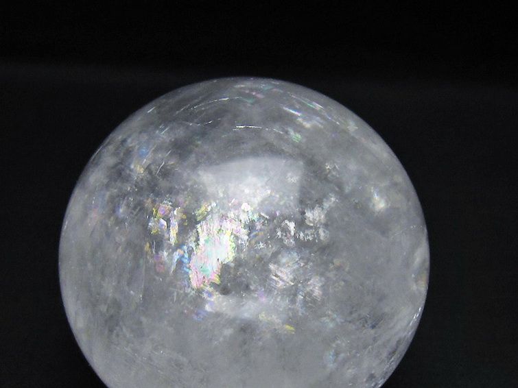 虹入り カルサイト 丸玉 74mm [t758-2392] 2枚目