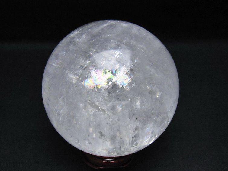 虹入り カルサイト 丸玉 76mm [t758-2398] 3枚目