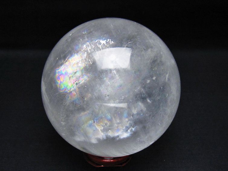 虹入り カルサイト 丸玉 84mm [t758-2409] 3枚目
