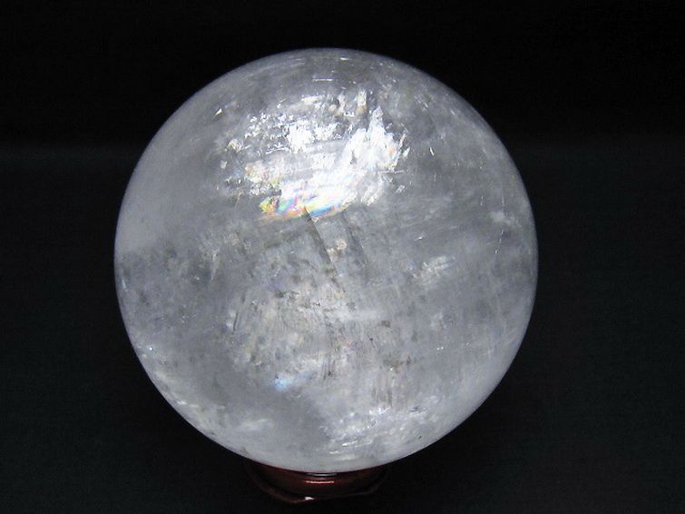 虹入り カルサイト 丸玉 84mm [t758-2410] 3枚目