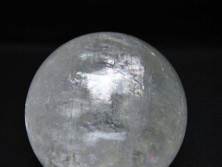 虹入り カルサイト 丸玉 80mm [t758-2416] 2枚目
