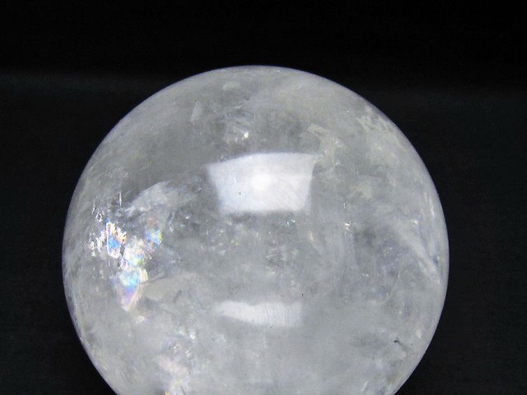 虹入り カルサイト 丸玉 80mm [t758-2417] 2枚目