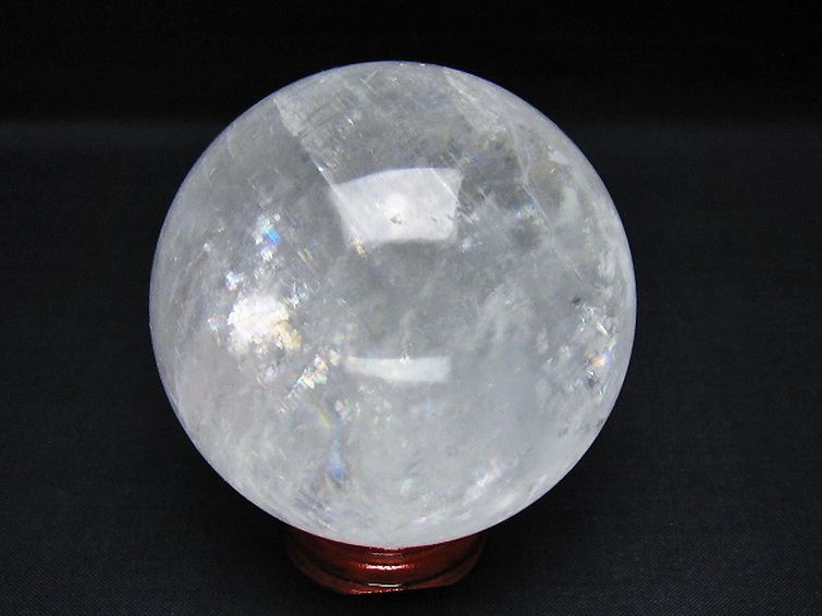 虹入り カルサイト 丸玉 72mm [t758-2429] 3枚目