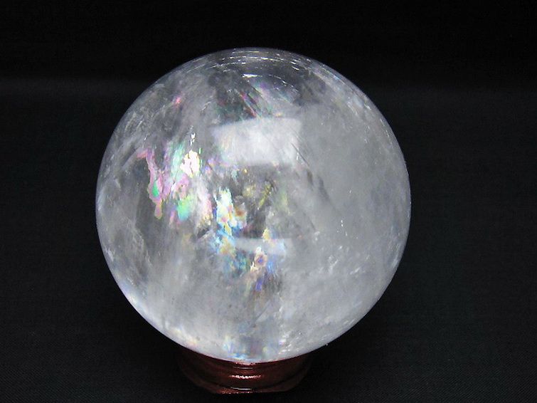 虹入り カルサイト 丸玉 70mm [t758-2431] 3枚目