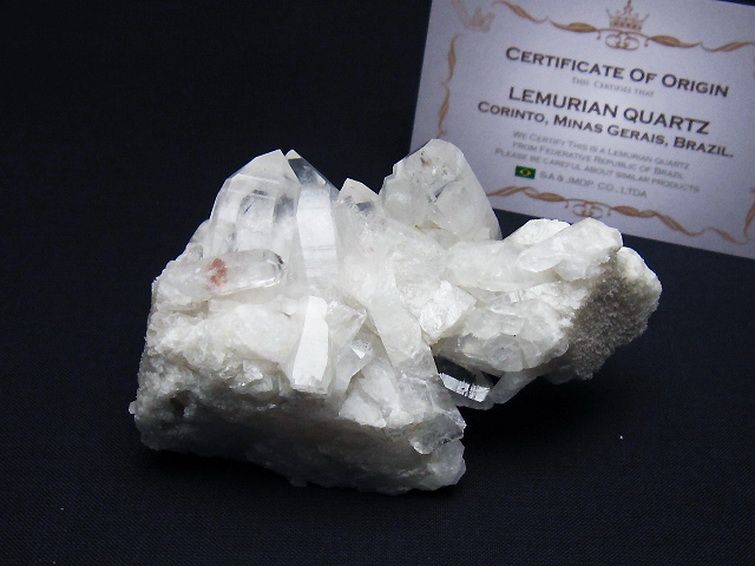 レムリアンシード 水晶 クラスター ミナスジェライス州コリント産 ※証明書付き [t759-1247] 1枚目