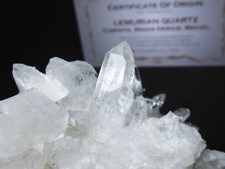 レムリアンシード 水晶 クラスター ミナスジェライス州コリント産  ※証明書付き[T759-1249] 3枚目
