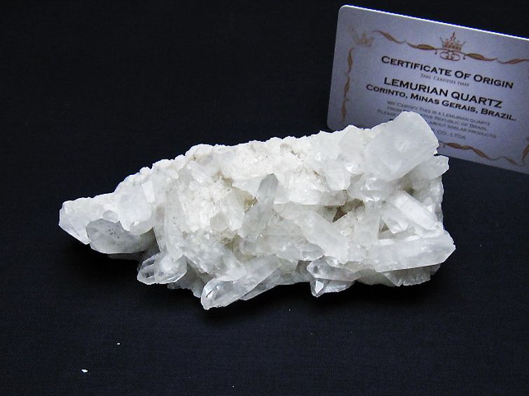 レムリアンシード 水晶 クラスター ミナスジェライス州コリント産  ※証明書付き[T759-1256] 1枚目