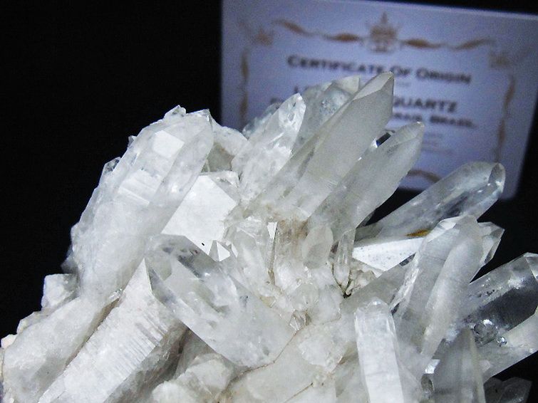 レムリアンシード 水晶 クラスター ミナスジェライス州コリント産  ※証明書付き[T759-1263] 2枚目