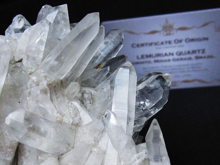 レムリアンシード 水晶 クラスター ミナスジェライス州コリント産  ※証明書付き[T759-1263] 3枚目