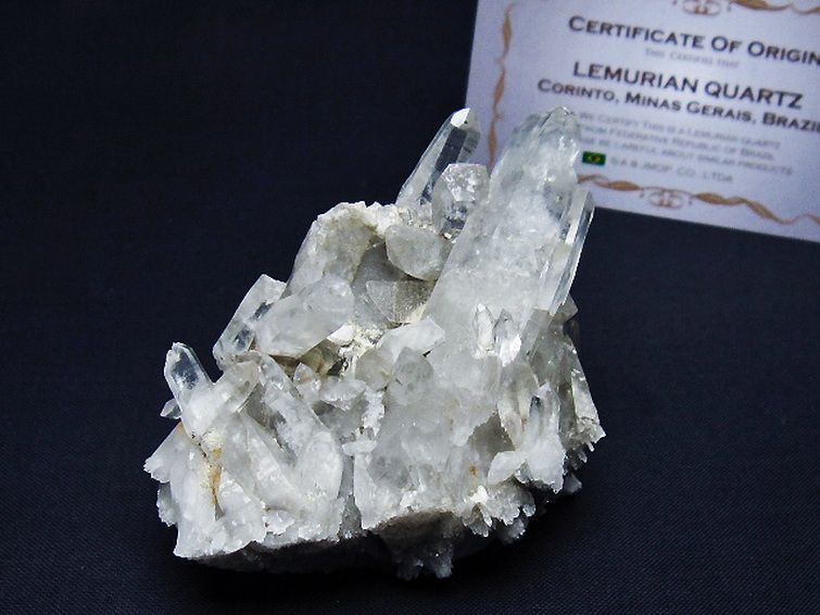 レムリアンシード 水晶 クラスター ミナスジェライス州コリント産  ※証明書付き[T759-1278] 1枚目