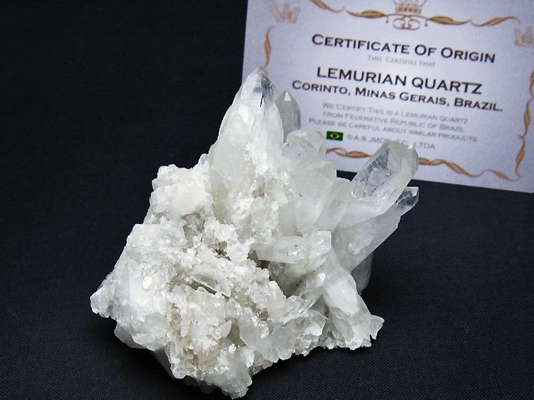 レムリアンシード 水晶 クラスター ミナスジェライス州コリント産  ※証明書付き[T759-1289] 1枚目