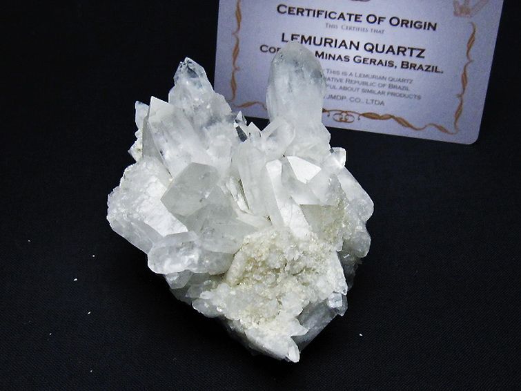 レムリアンシード 水晶 クラスター ミナスジェライス州コリント産  ※証明書付き[T759-1303] 1枚目