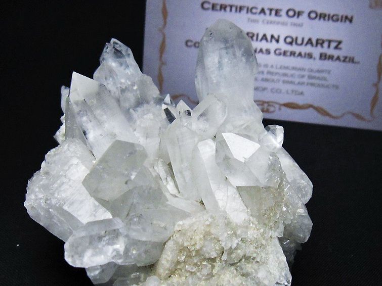 レムリアンシード 水晶 クラスター ミナスジェライス州コリント産  ※証明書付き[T759-1303] 2枚目