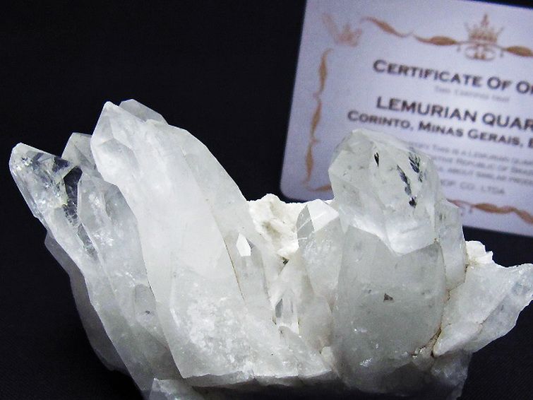 レムリアンシード 水晶 クラスター ミナスジェライス州コリント産  ※証明書付き[T759-1309] 2枚目