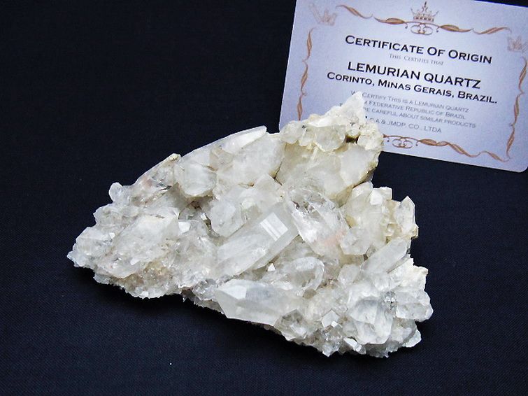 レムリアンシード 水晶 クラスター ミナスジェライス州コリント産  ※証明書付き[T759-1324] 1枚目