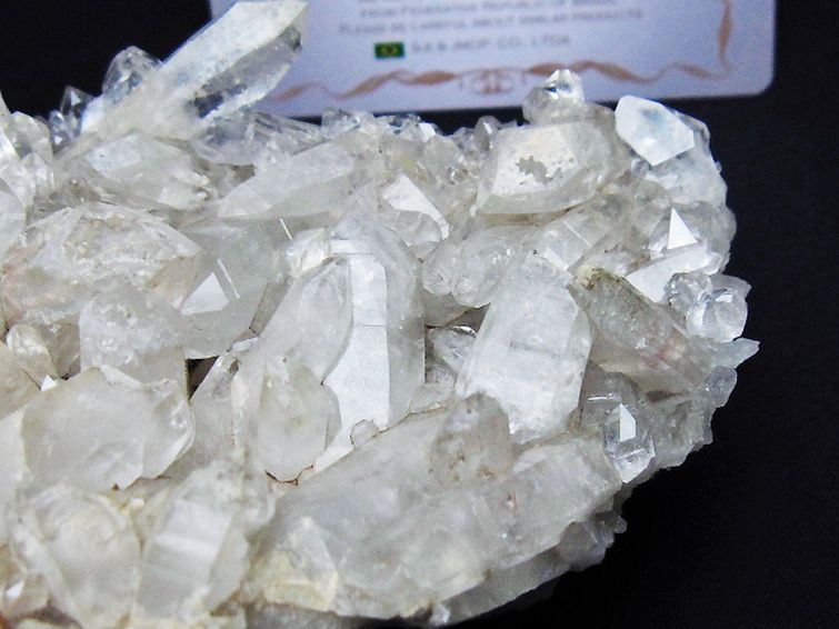 レムリアンシード 水晶 クラスター ミナスジェライス州コリント産  ※証明書付き[T759-1324] 3枚目