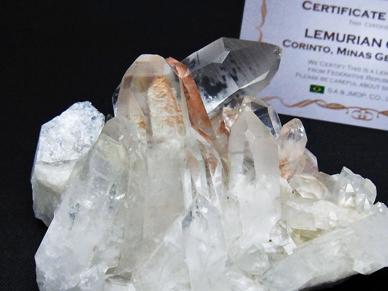 レムリアンシード 水晶 クラスター ミナスジェライス州コリント産  ※証明書付き[T759-1336] 2枚目