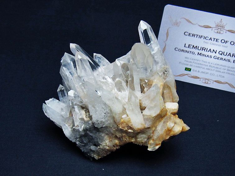 レムリアンシード 水晶 クラスター ミナスジェライス州コリント産  ※証明書付き[T759-1347] 1枚目