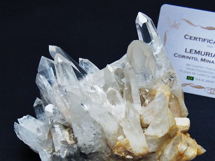 レムリアンシード 水晶 クラスター ミナスジェライス州コリント産  ※証明書付き[T759-1347] 2枚目