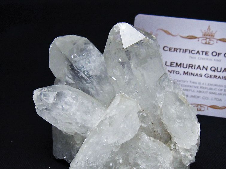 レムリアンシード 水晶 クラスター ミナスジェライス州コリント産  ※証明書付き[T759-1351] 2枚目