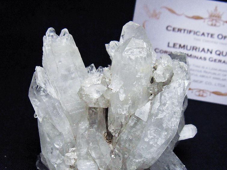 レムリアンシード 水晶 クラスター ミナスジェライス州コリント産  ※証明書付き[T759-1355] 2枚目