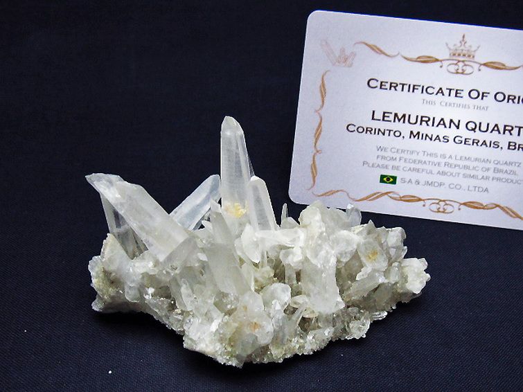 レムリアンシード 水晶 クラスター ミナスジェライス州コリント産  ※証明書付き[T759-1362] 1枚目