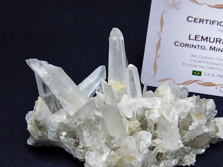 レムリアンシード 水晶 クラスター ミナスジェライス州コリント産  ※証明書付き[T759-1362] 2枚目