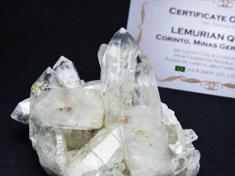 レムリアンシード 水晶 クラスター ミナスジェライス州コリント産  ※証明書付き[T759-1364] 2枚目