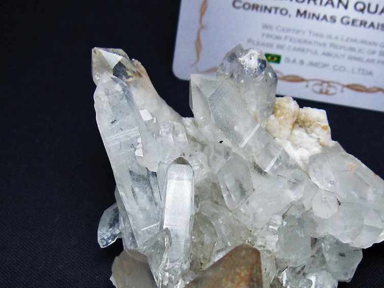 レムリアンシード 水晶 クラスター ミナスジェライス州コリント産 ※証明書付き [t759-1372] 3枚目