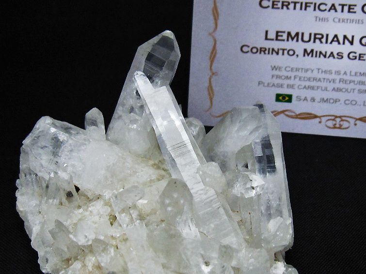 レムリアンシード 水晶 クラスター ミナスジェライス州コリント産  ※証明書付き[T759-1379] 3枚目
