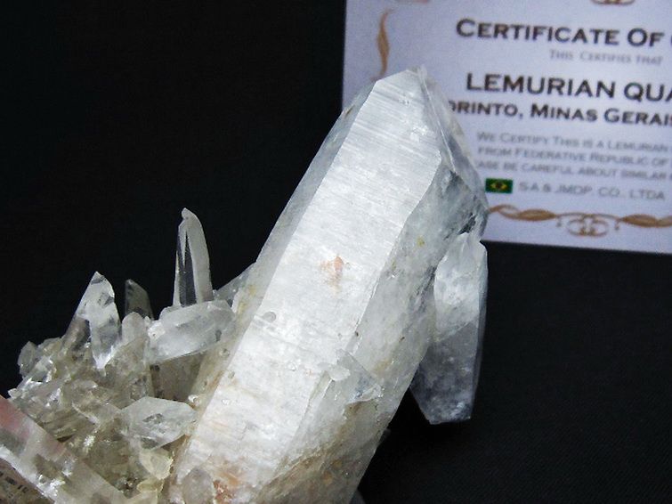 レムリアンシード 水晶 クラスター ミナスジェライス州コリント産  ※証明書付き[T759-1386] 3枚目