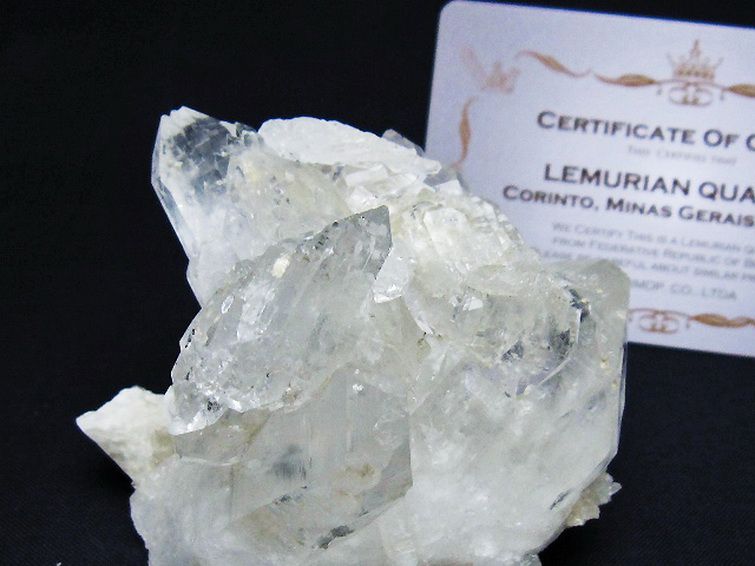 レムリアンシード 水晶 クラスター ミナスジェライス州コリント産  ※証明書付き[T759-1392] 2枚目