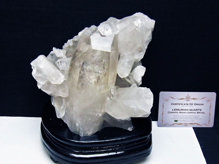 1.3Kg レムリアンシード水晶クラスター ミナスジェライス州コリント産 ※証明書付き[T760-3365] 1枚目