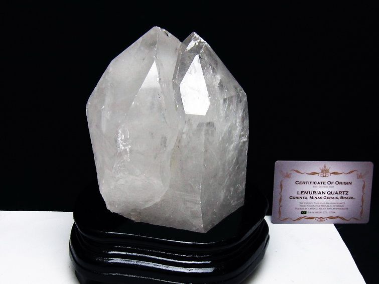 1.4Kg レムリアンシード水晶クラスター ミナスジェライス州コリント産 ※証明書付き[T760-3366] 1枚目