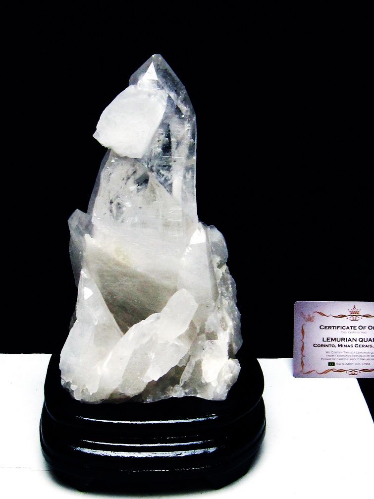1.6Kg レムリアンシード水晶クラスター ミナスジェライス州コリント産 ※証明書付き[T760-3385] 1枚目
