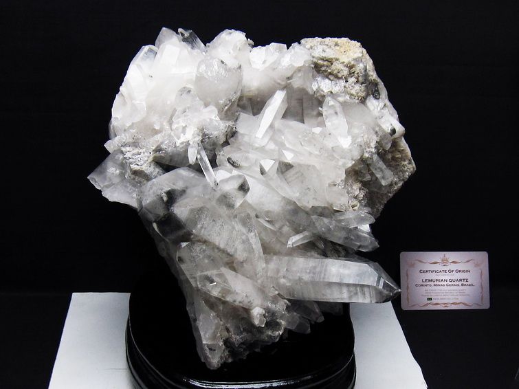 8.5Kg レムリアンシード水晶クラスター ミナスジェライス州コリント産 ※証明書付き[T760-3395] 1枚目